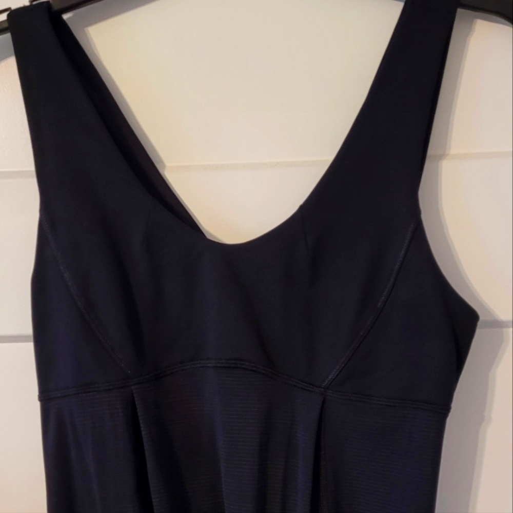 Lululemon Tank Top Black Run Back on Track Drawstring Waist